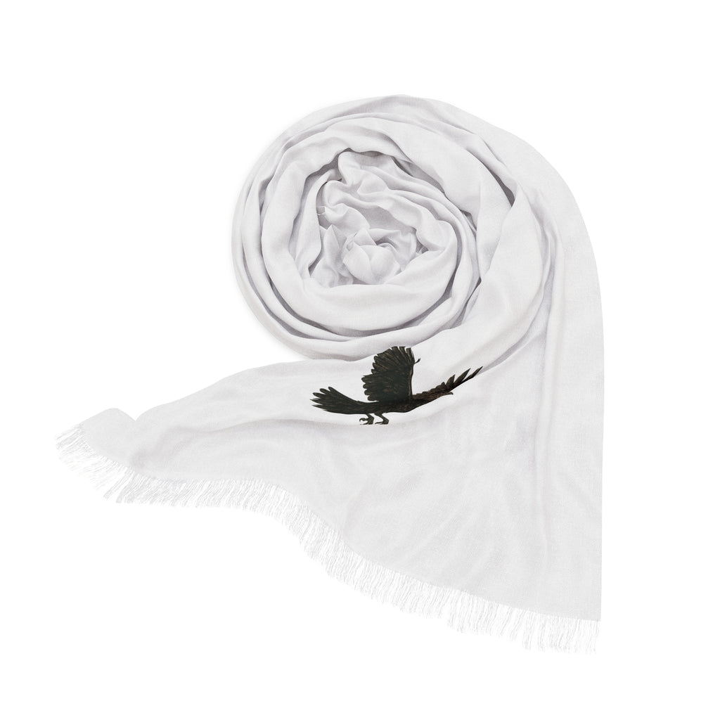 Light Scarf with Raven Design