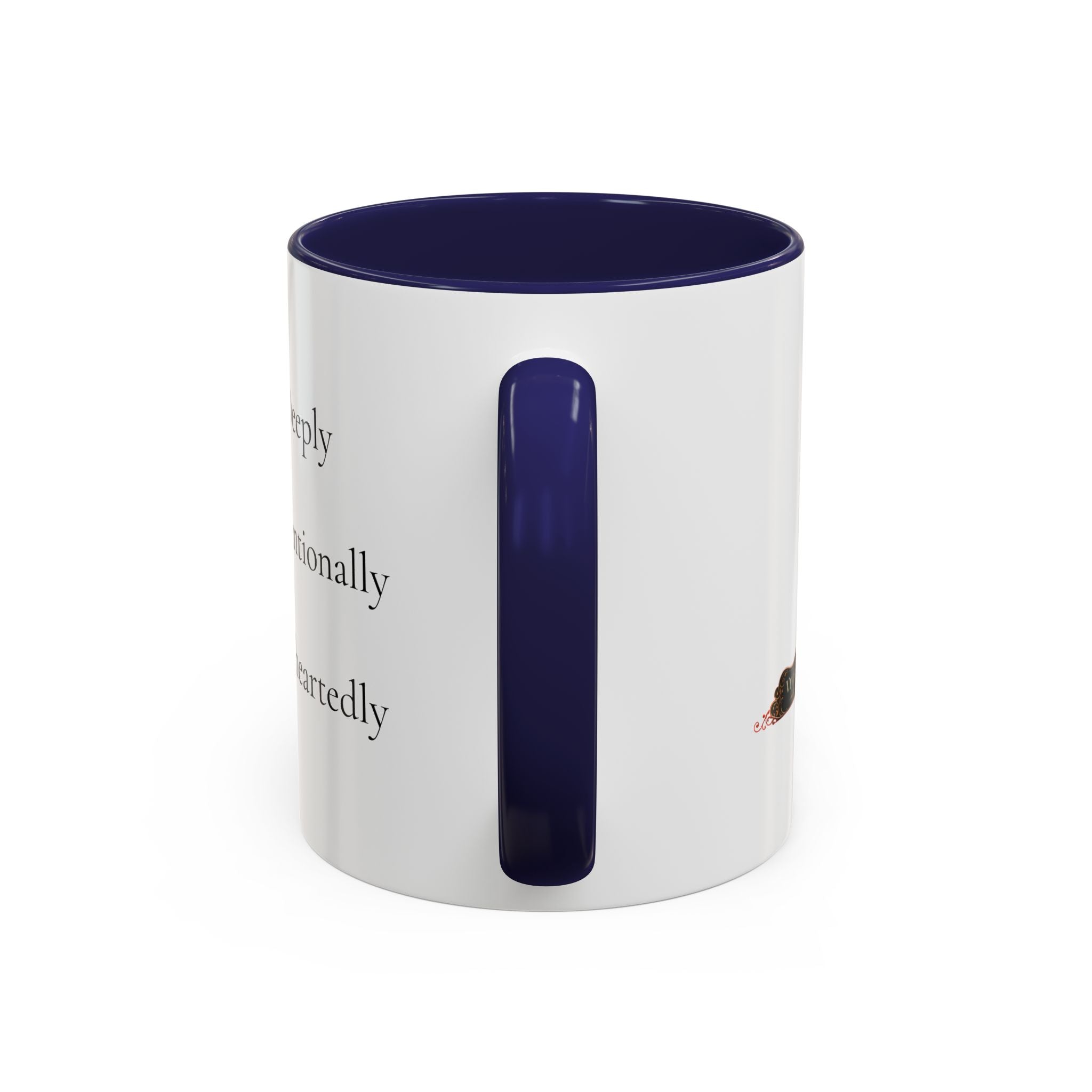 Inspirational Accent Coffee Mug — "Notice Deeply, Choose Intentionally, Live Wholeheartedly"