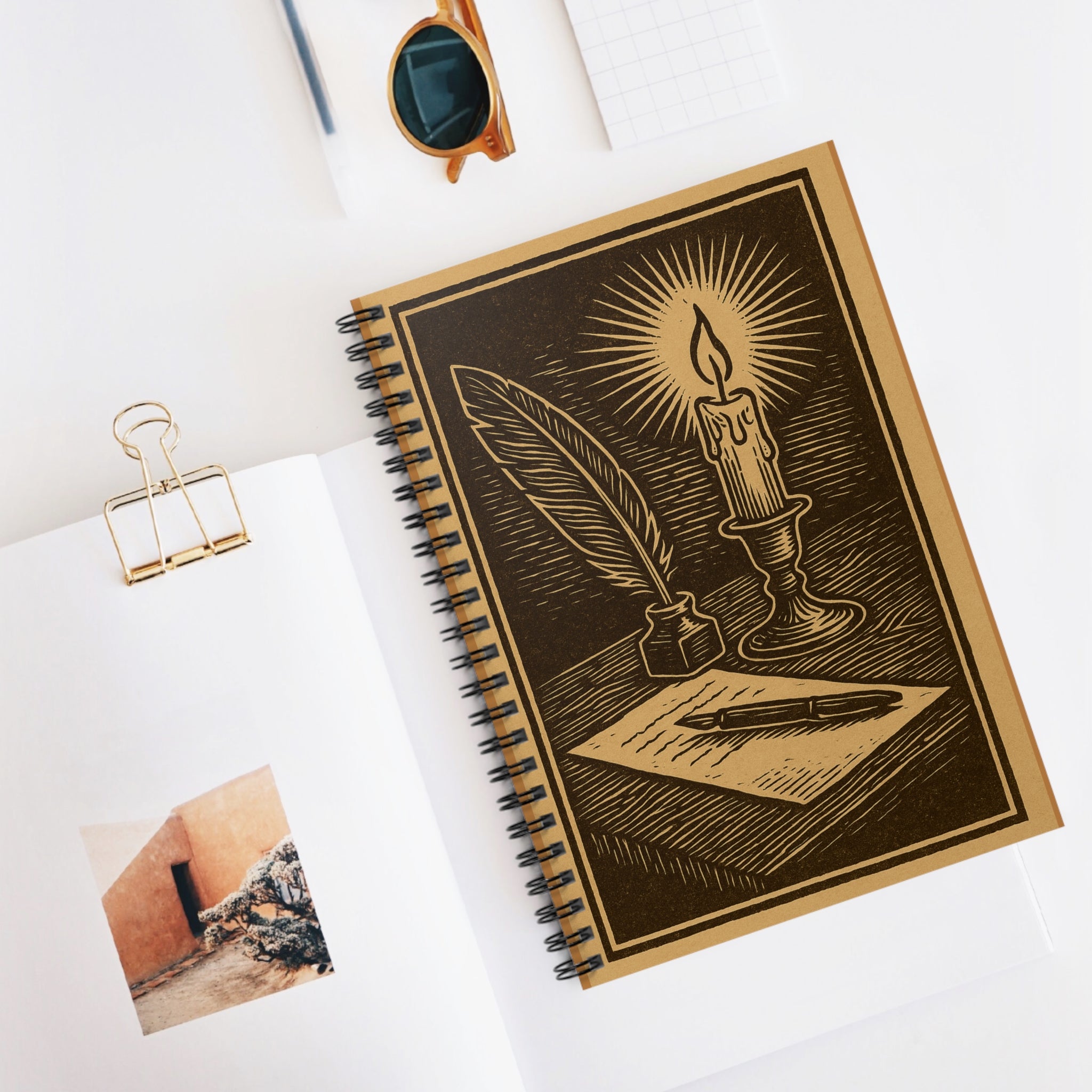 Vintage Inspired Spiral Notebook - Perfect for Writers, Note-Taking, Journals, Gifts, and School Supplies