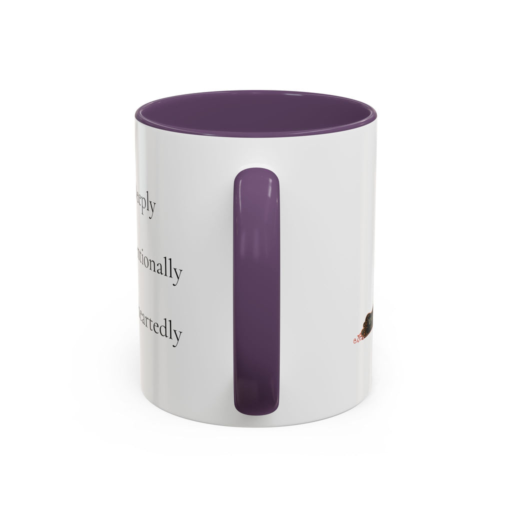 Inspirational Accent Coffee Mug — "Notice Deeply, Choose Intentionally, Live Wholeheartedly"