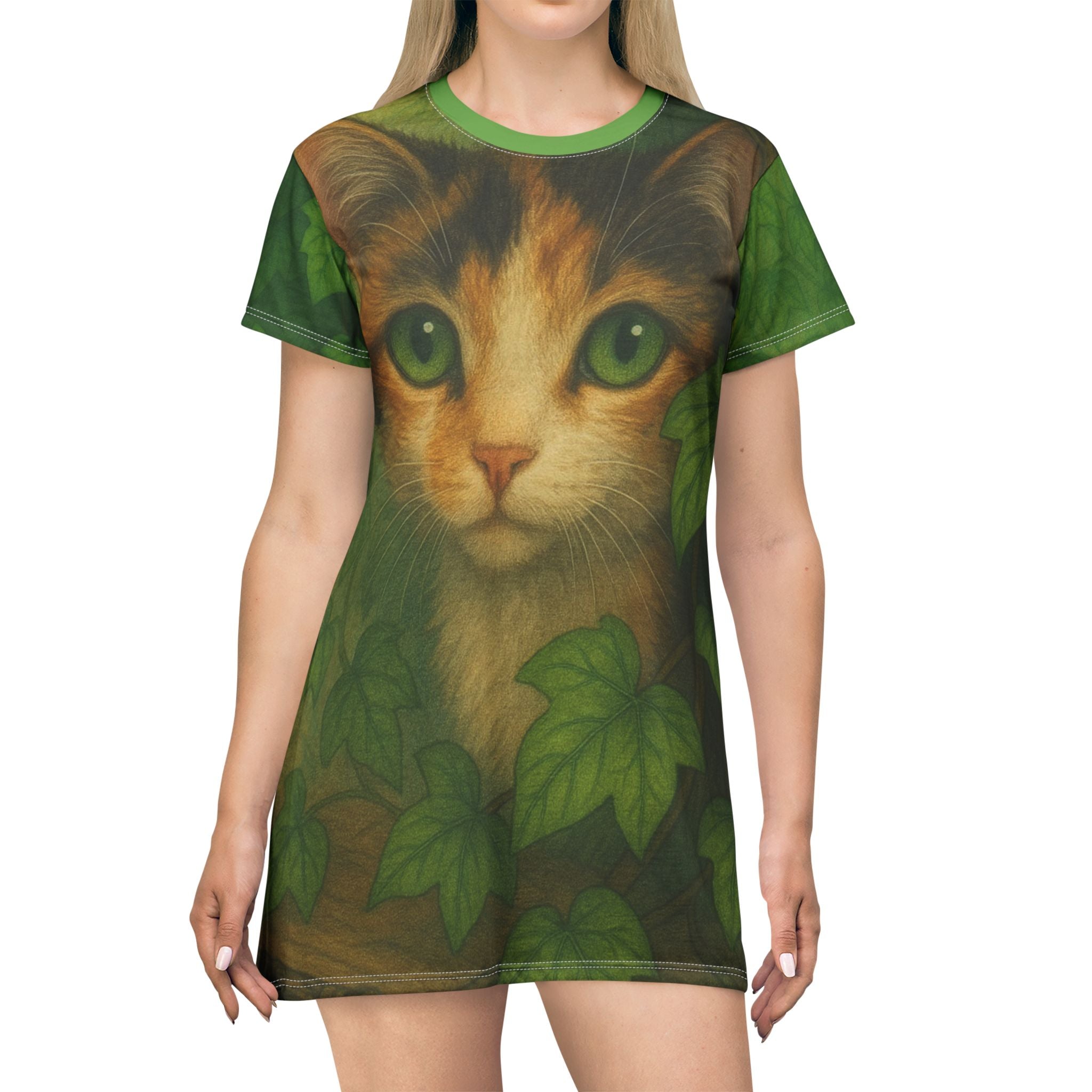 Whimsical Cat T-Shirt Dress for Cat Lovers | Cozy Casual Wear, Nature Lovers Gift, Artful Apparel for Summer Events, Birthday Gift, [...]