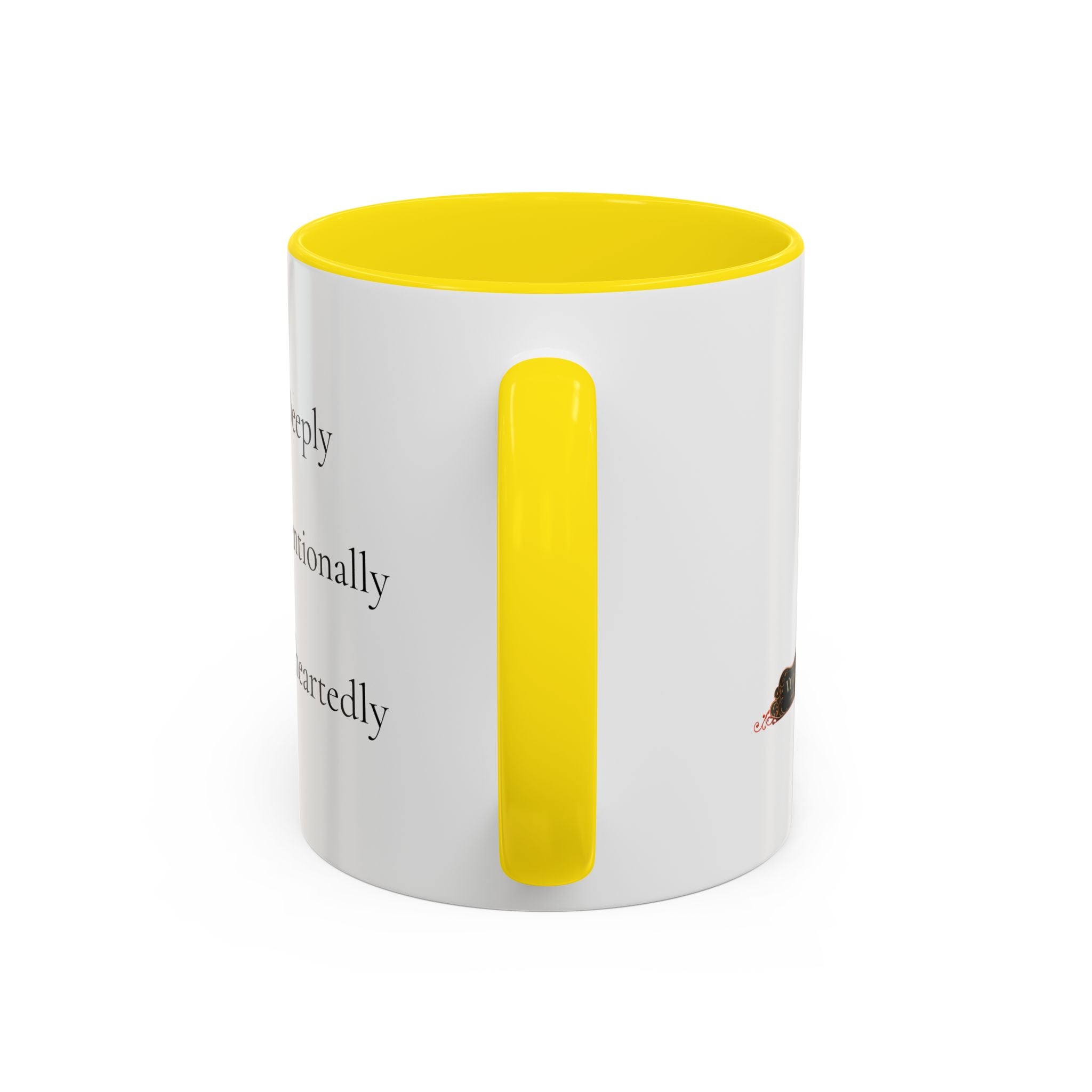 Inspirational Accent Coffee Mug — "Notice Deeply, Choose Intentionally, Live Wholeheartedly"