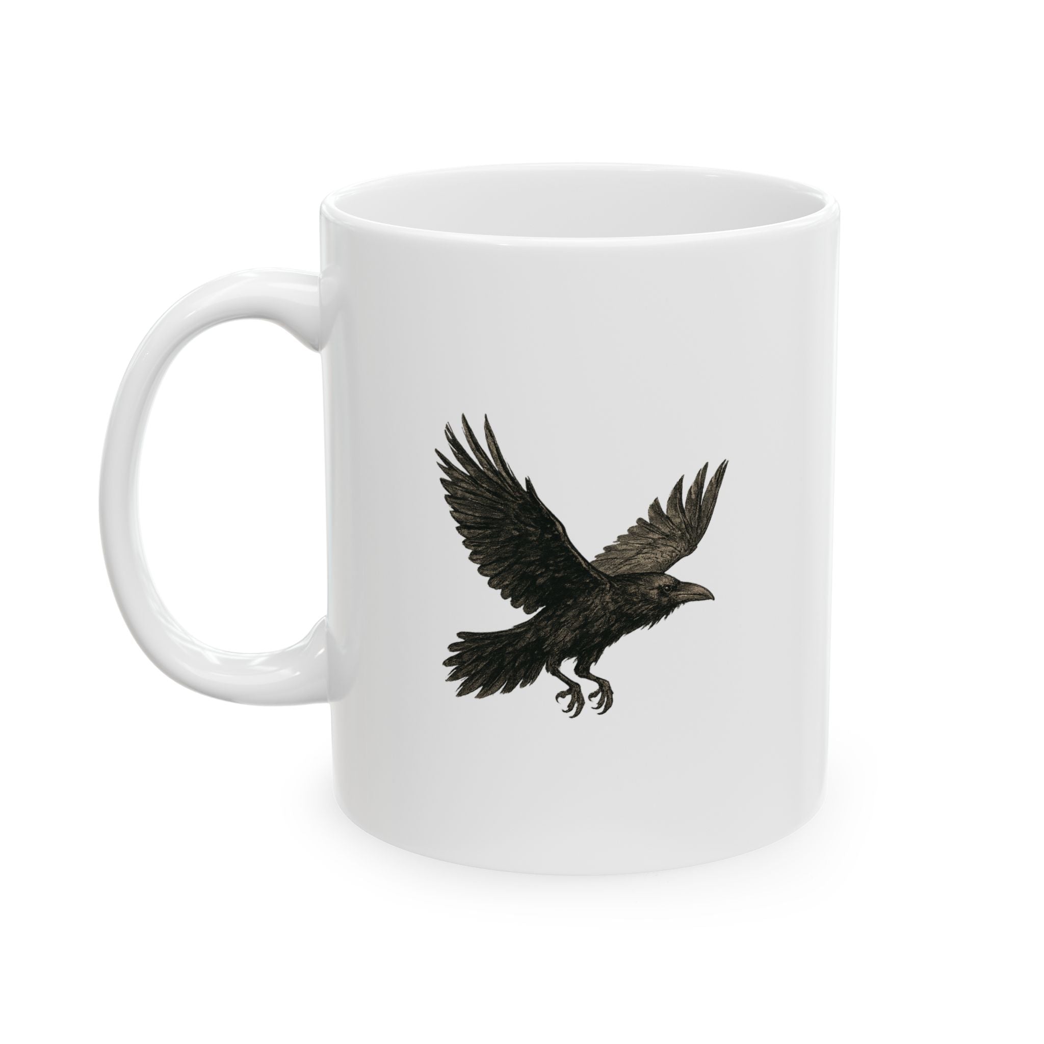 Mug - 'My Chakras Are Aligned, Against Idiots' Spiritual Sarcasm with Raven Ceramic Mug (11oz, 15oz)