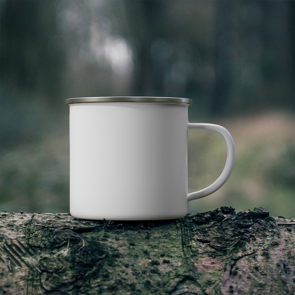Rustic Enamel Camping Mug - Adventure Awaits, Hiking Gift, Outdoor Camping Mug, Nature Lover, Travel Accessory