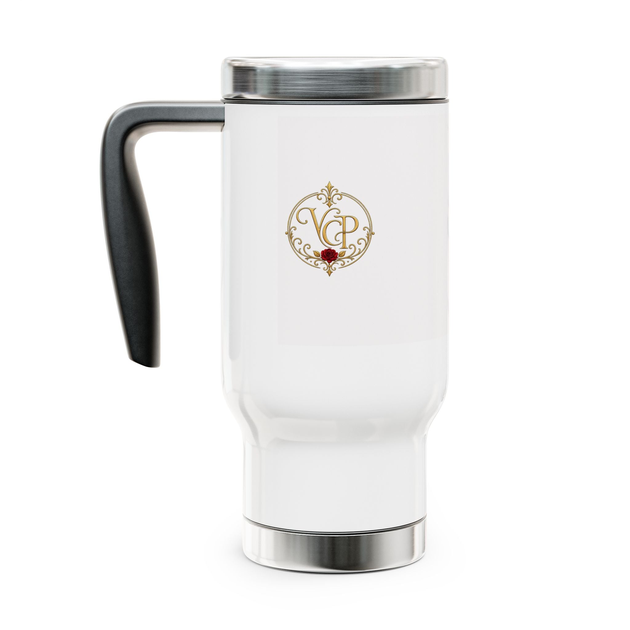 Personalized Gold Monogram Travel Mug - Your Perfect Companion for Every Sip