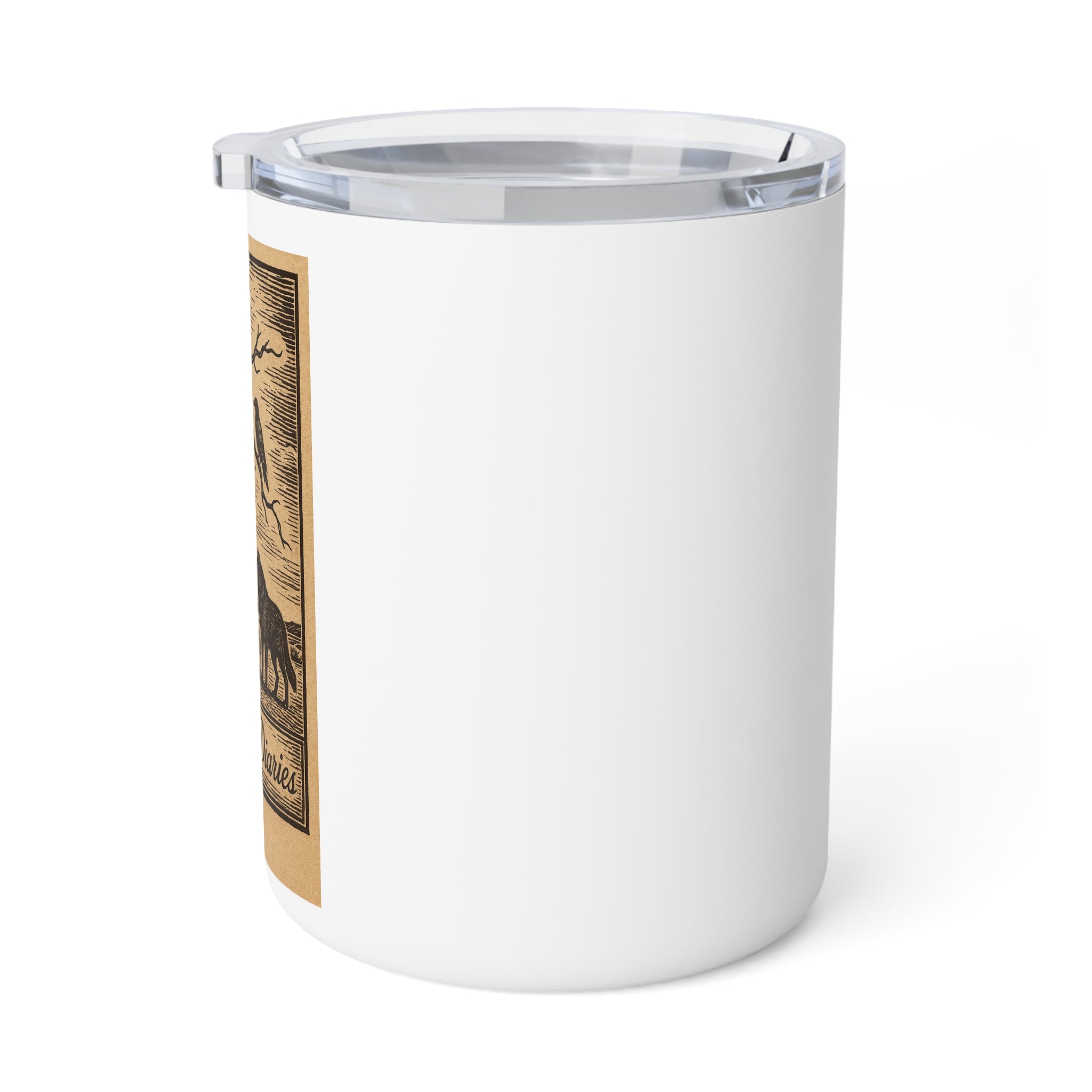Blackbird Diaries Woodcut Art Style Insulated Coffee Mug, 10oz