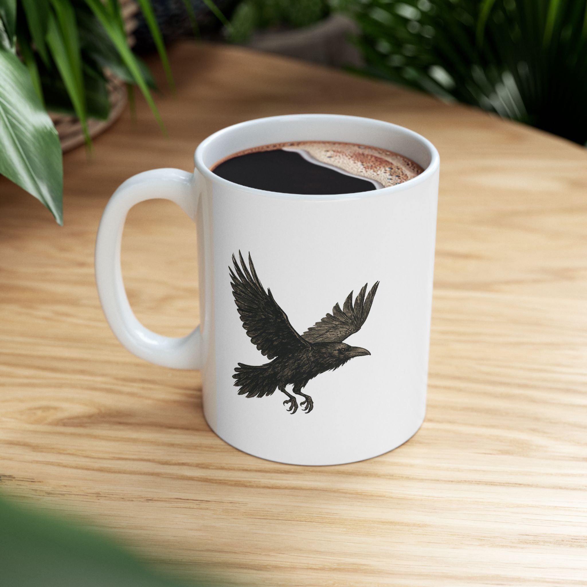 Mystical Raven Ceramic Mug | Spiritual Sarcasm Quote Coffee Cup | Unique Gift for Nature Lovers | Home Decor | 11oz & 15oz
