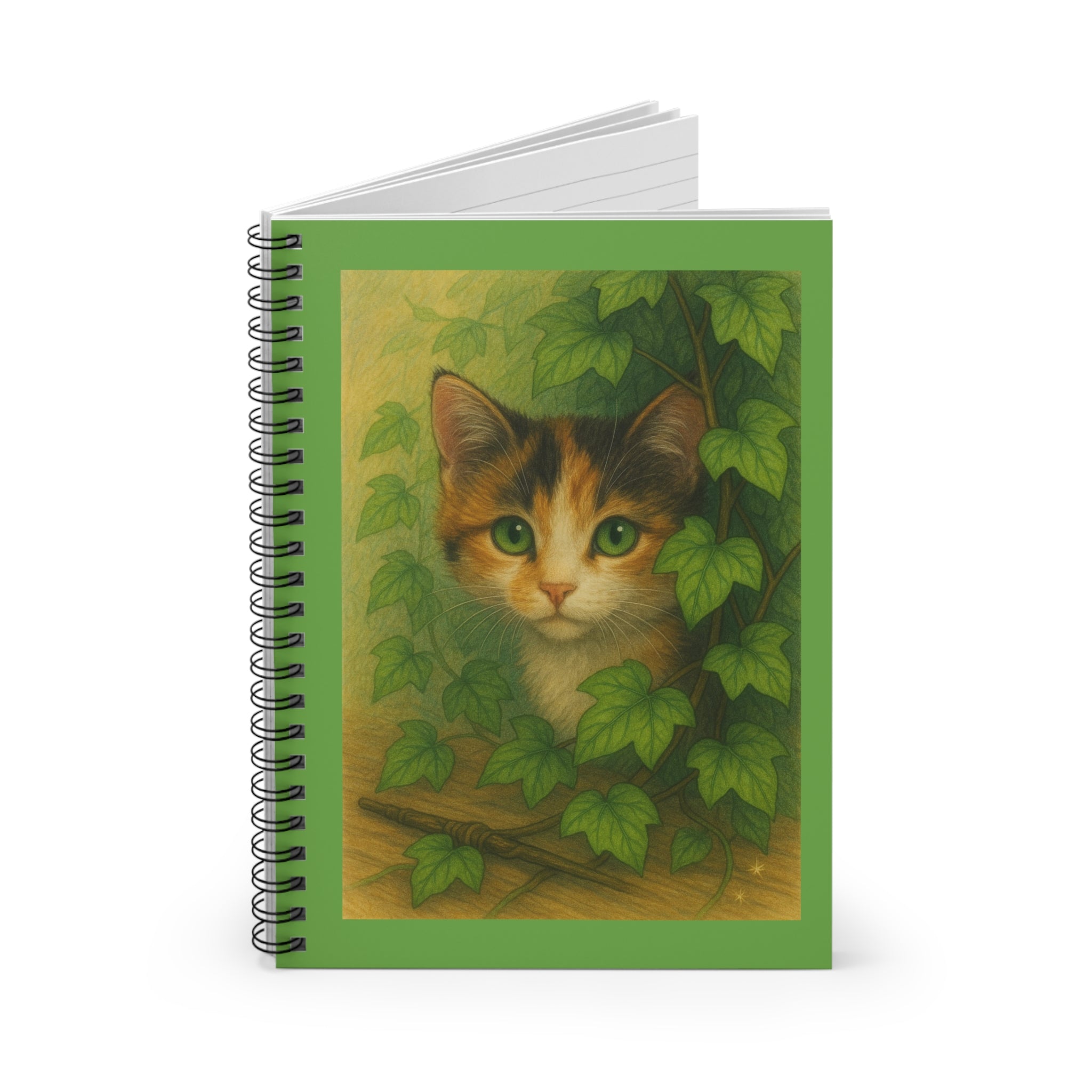 Vintage Cat Spiral Notebook - Cute Kitty Journal, Cat Lover Gift, Eco-Friendly Stationery, Gift for Pet Owners, Nature-Inspired Design