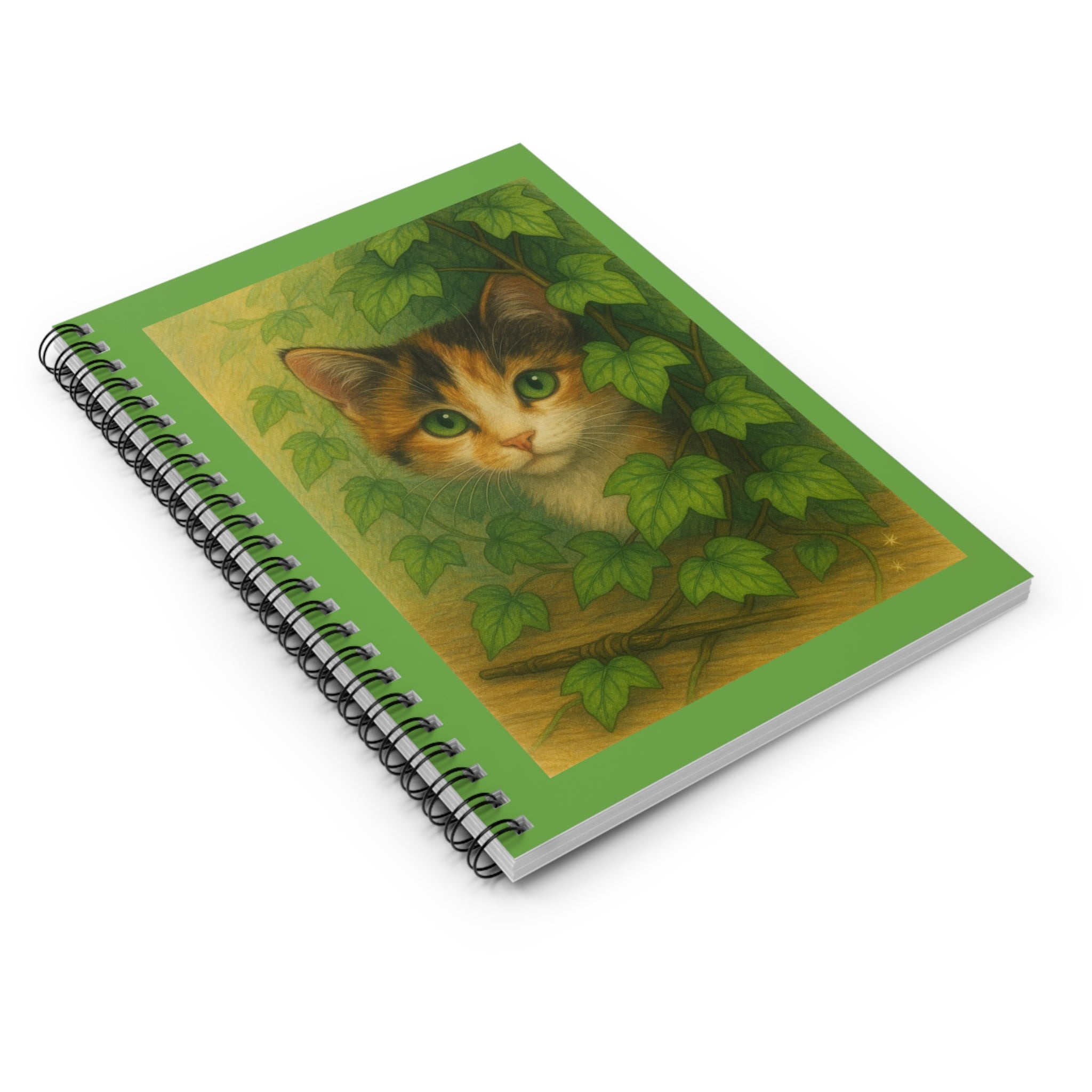 Vintage Cat Spiral Notebook - Cute Kitty Journal, Cat Lover Gift, Eco-Friendly Stationery, Gift for Pet Owners, Nature-Inspired Design