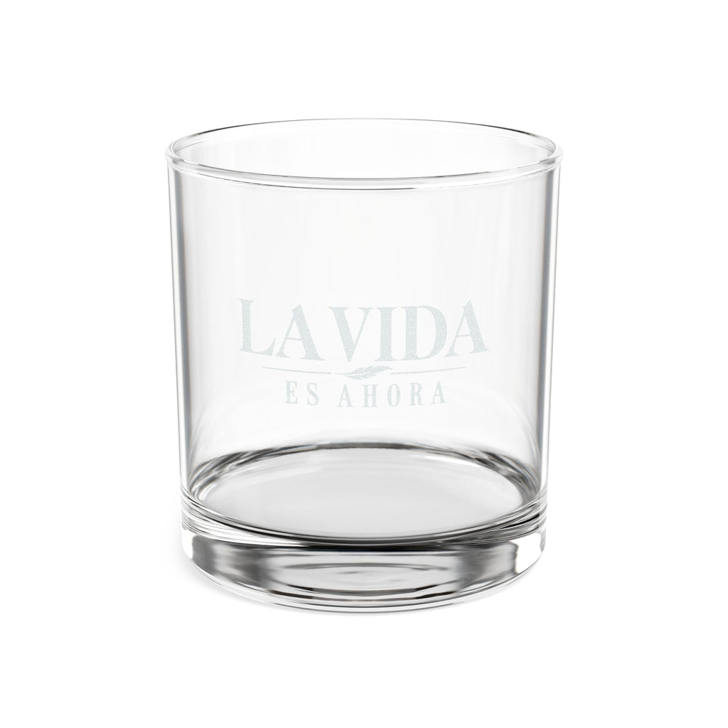 La Vida es Ahora Quill Engraved Whiskey Glass