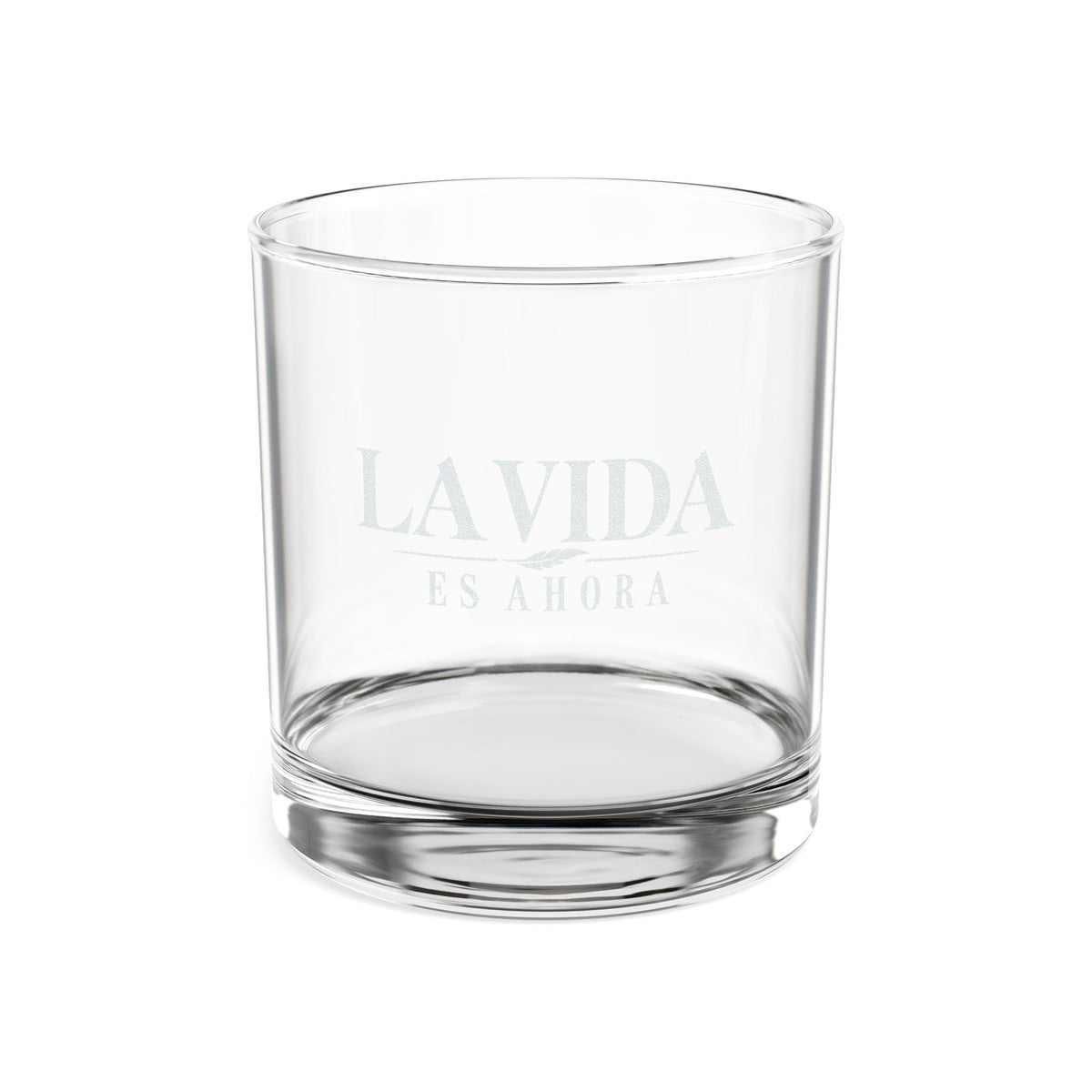 La Vida es Ahora Quill Engraved Whiskey Glass