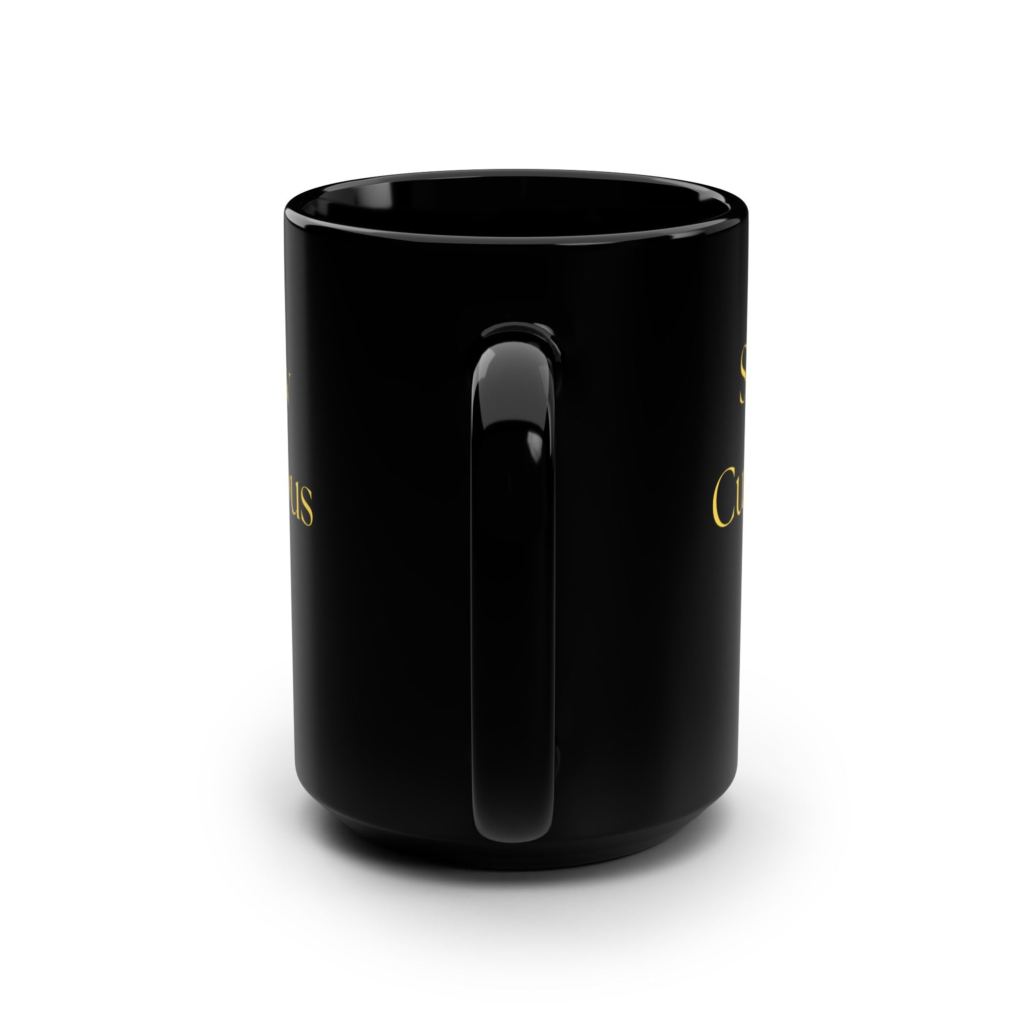 Stay Curious Black Mug – 15oz Inspirational Coffee Cup
