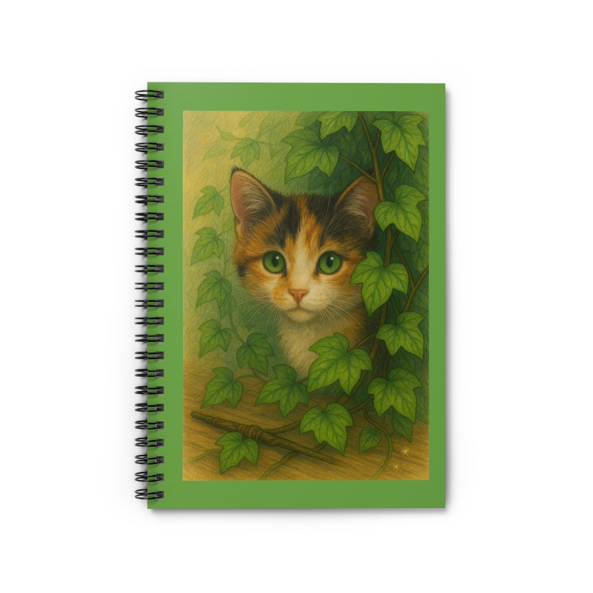 Vintage Cat Spiral Notebook - Cute Kitty Journal, Cat Lover Gift, Eco-Friendly Stationery, Gift for Pet Owners, Nature-Inspired Design