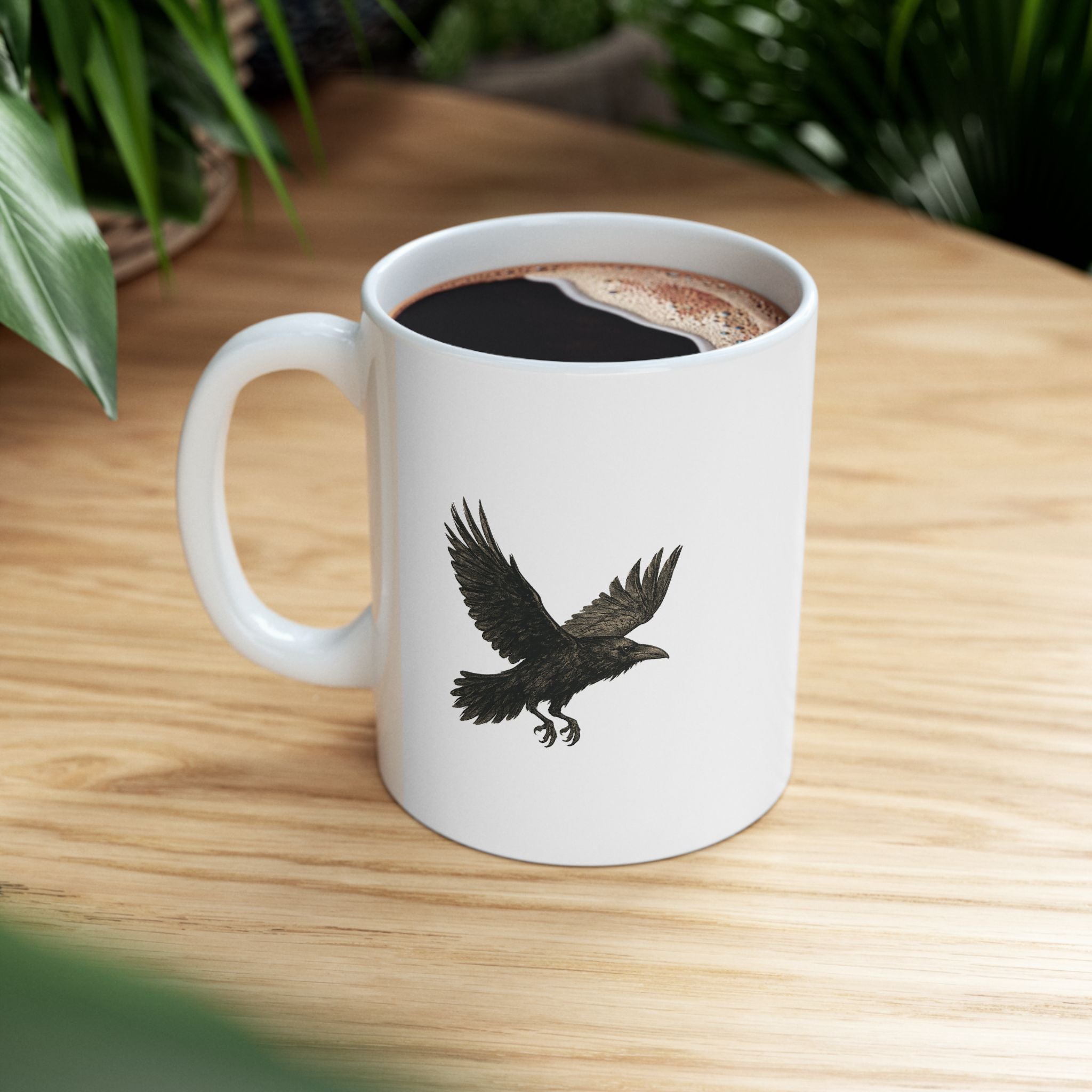 Mug - 'My Chakras Are Aligned, Against Idiots' Spiritual Sarcasm with Raven Ceramic Mug (11oz, 15oz)