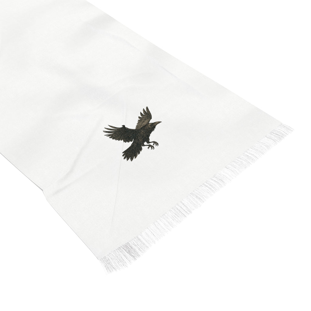 Light Scarf with Raven Design