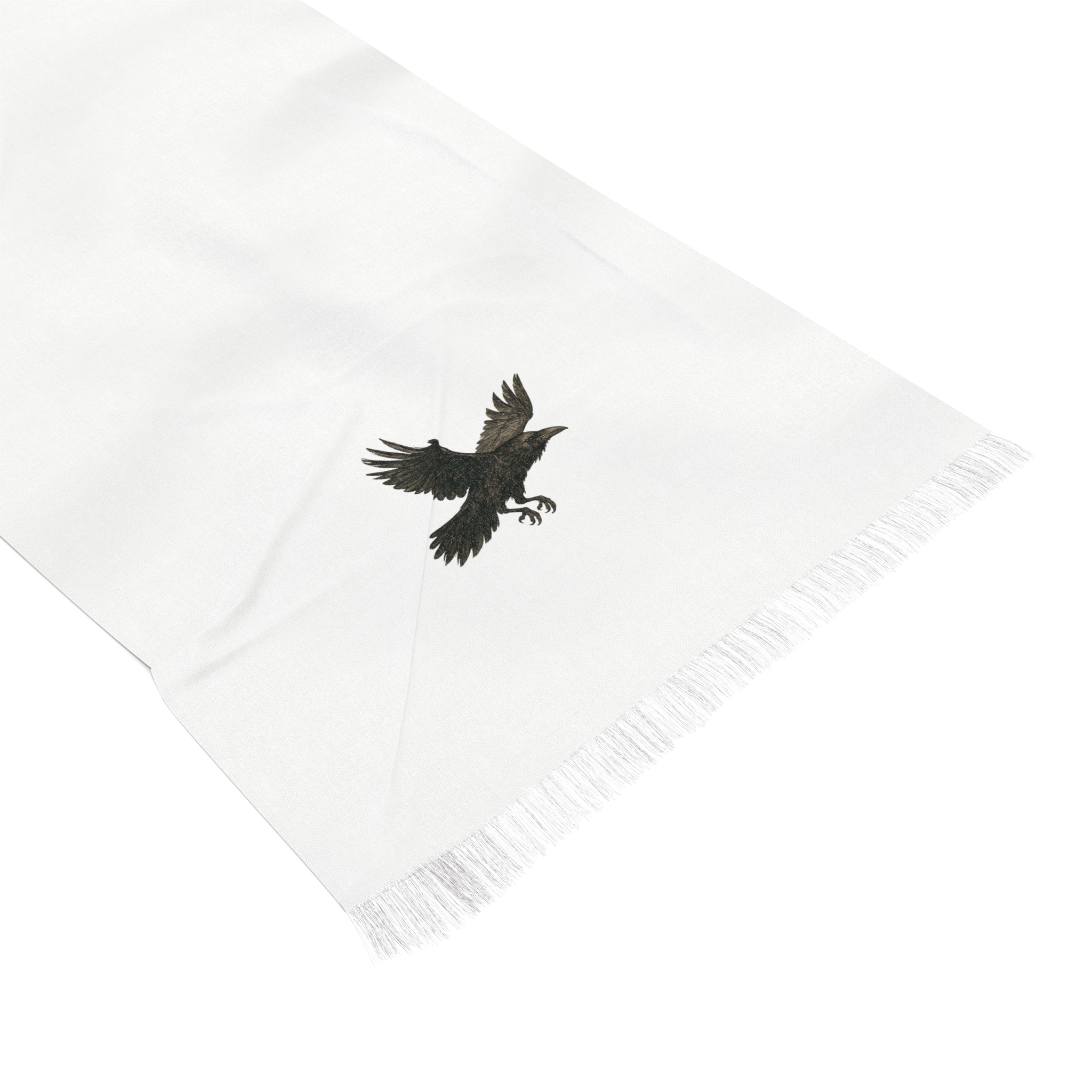 Light Scarf with Raven Design