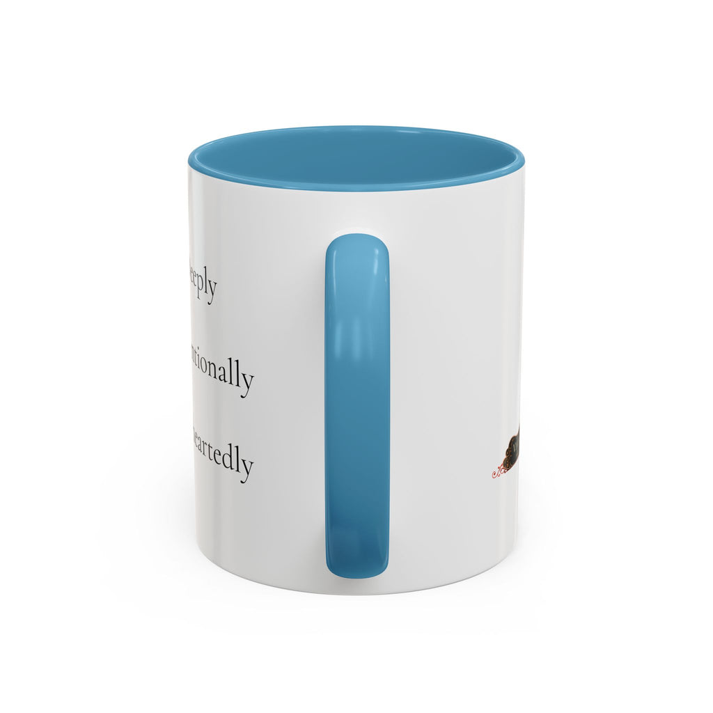 Inspirational Accent Coffee Mug — "Notice Deeply, Choose Intentionally, Live Wholeheartedly"