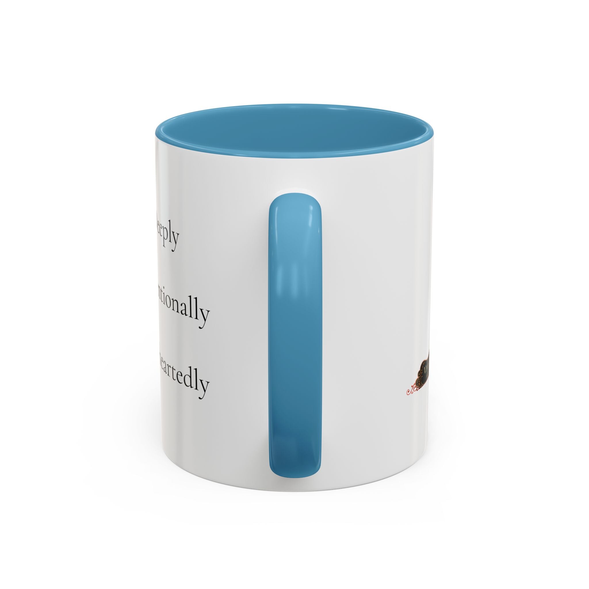 Inspirational Accent Coffee Mug — "Notice Deeply, Choose Intentionally, Live Wholeheartedly"