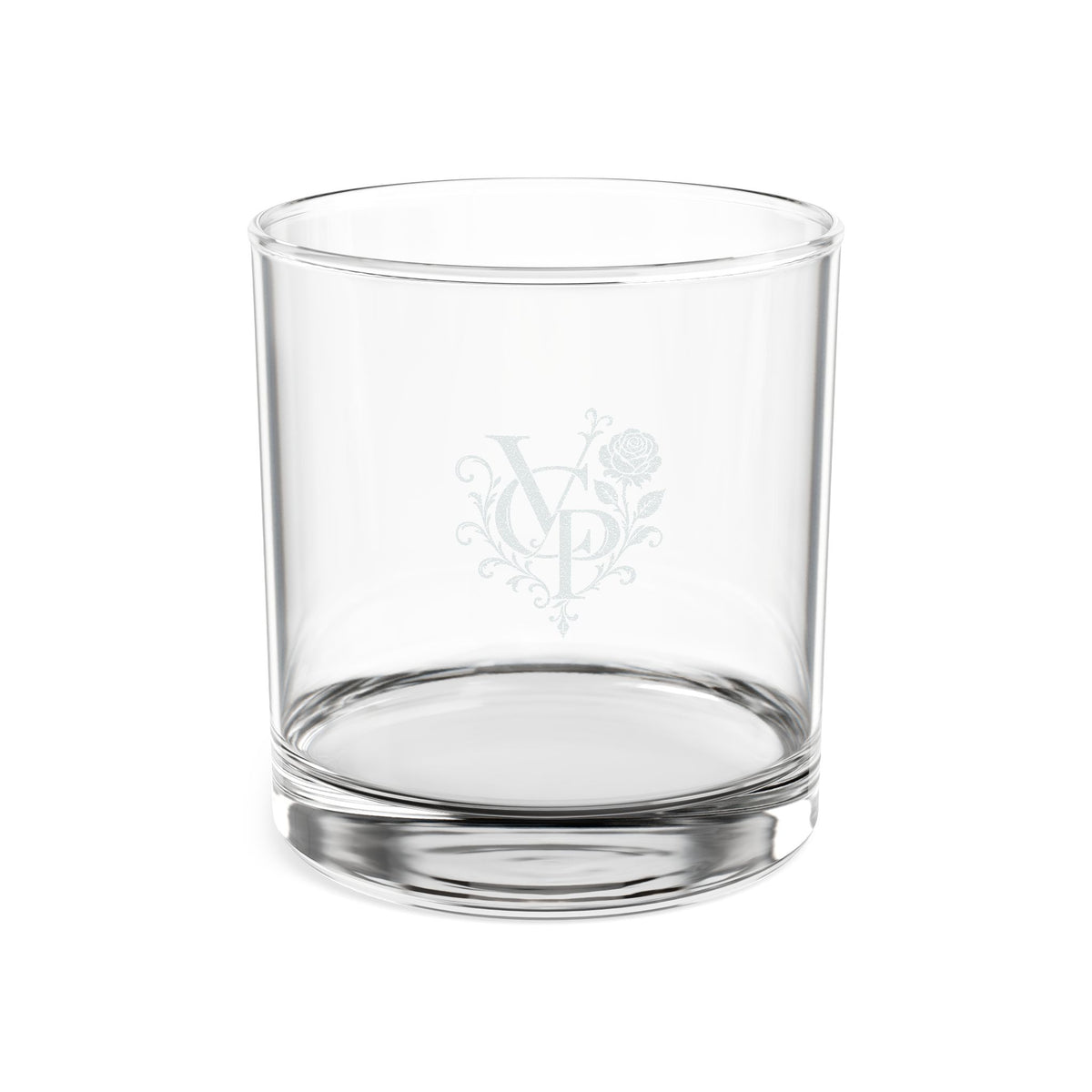 Vivir con Pasión Engraved Whiskey Glass Glass 10.5oz — Monogram Rocks Glass