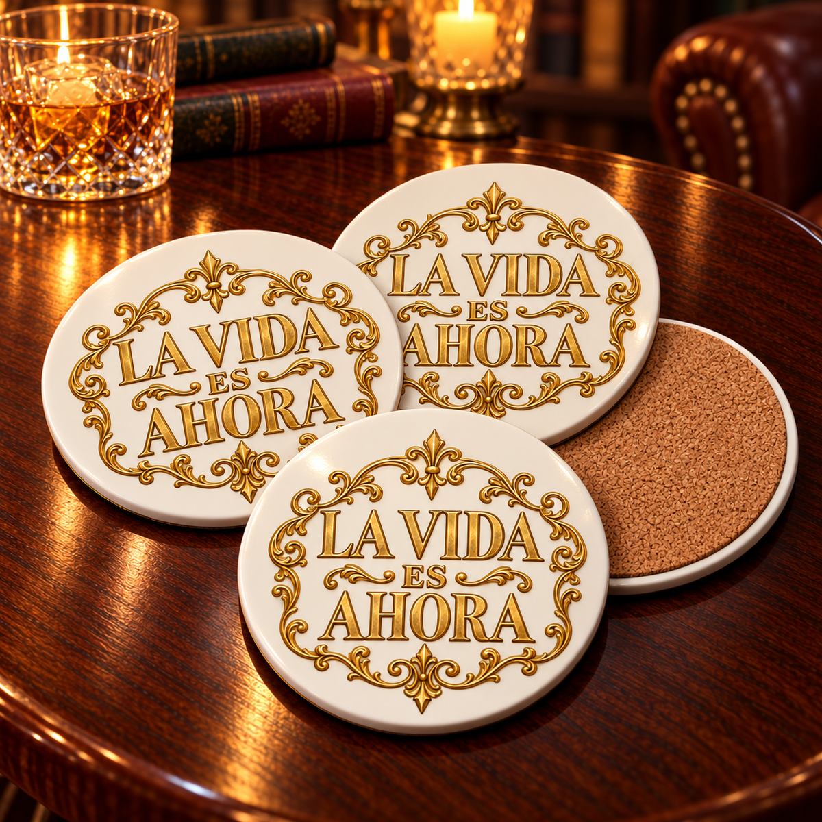 La Vida Es Ahora Coaster Set | The Evening Salon