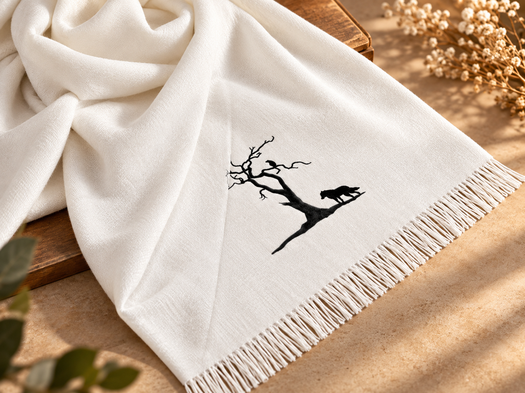 Blackbird Diaries Signature Scarf | White